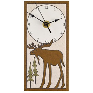 Moose Motif Ceramic Wall Clock
